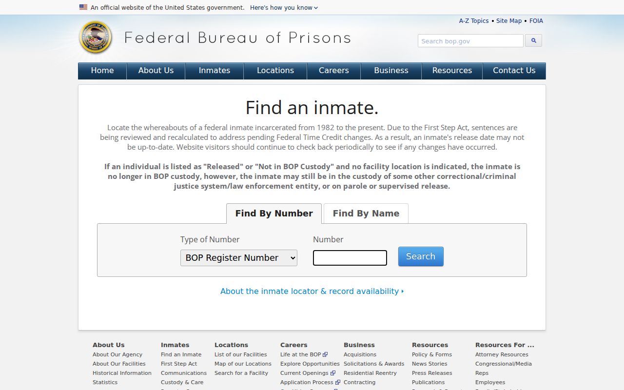 Federal inmate locator outside Madison County arrest records