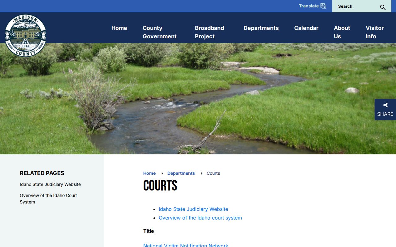 Madison County criminal court records access page